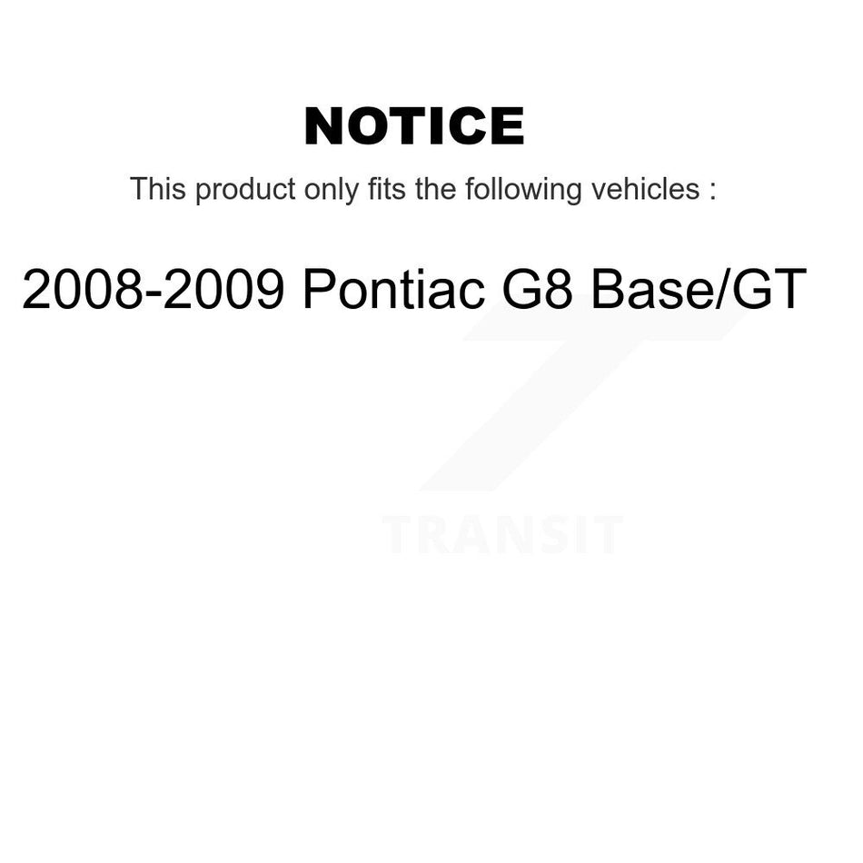 Front Rear Semi-Metallic Disc Brake Pads And Parking Shoes Kit For Pontiac G8 KNN-100870