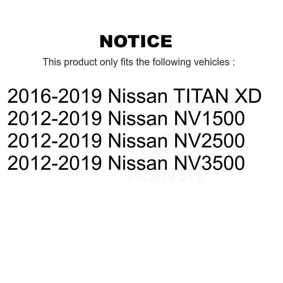 Front Rear Ceramic Disc Brake Pads And Parking Shoes Kit For Nissan NV2500 XD KNN-100909