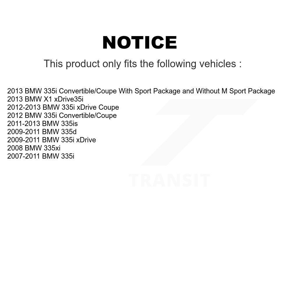Front Rear Semi-Metallic Disc Brake Pads And Parking Shoes Kit For BMW 335i X1 KNN-100925