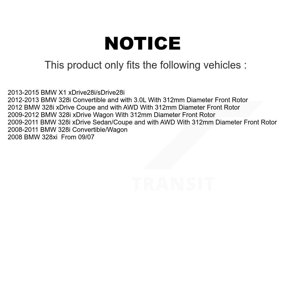 Front Rear Semi-Metallic Disc Brake Pads And Parking Shoes Kit For BMW 328i X1 KNN-100927