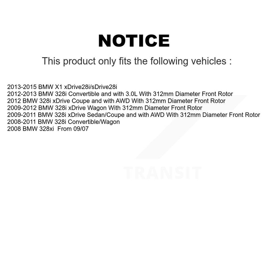 Front Rear Semi-Metallic Disc Brake Pads And Parking Shoes Kit For BMW 328i X1 KNN-100927