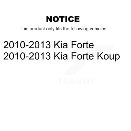 Front Rear Ceramic Disc Brake Pads And Parking Shoes Kit For Kia Forte Koup KNN-100949