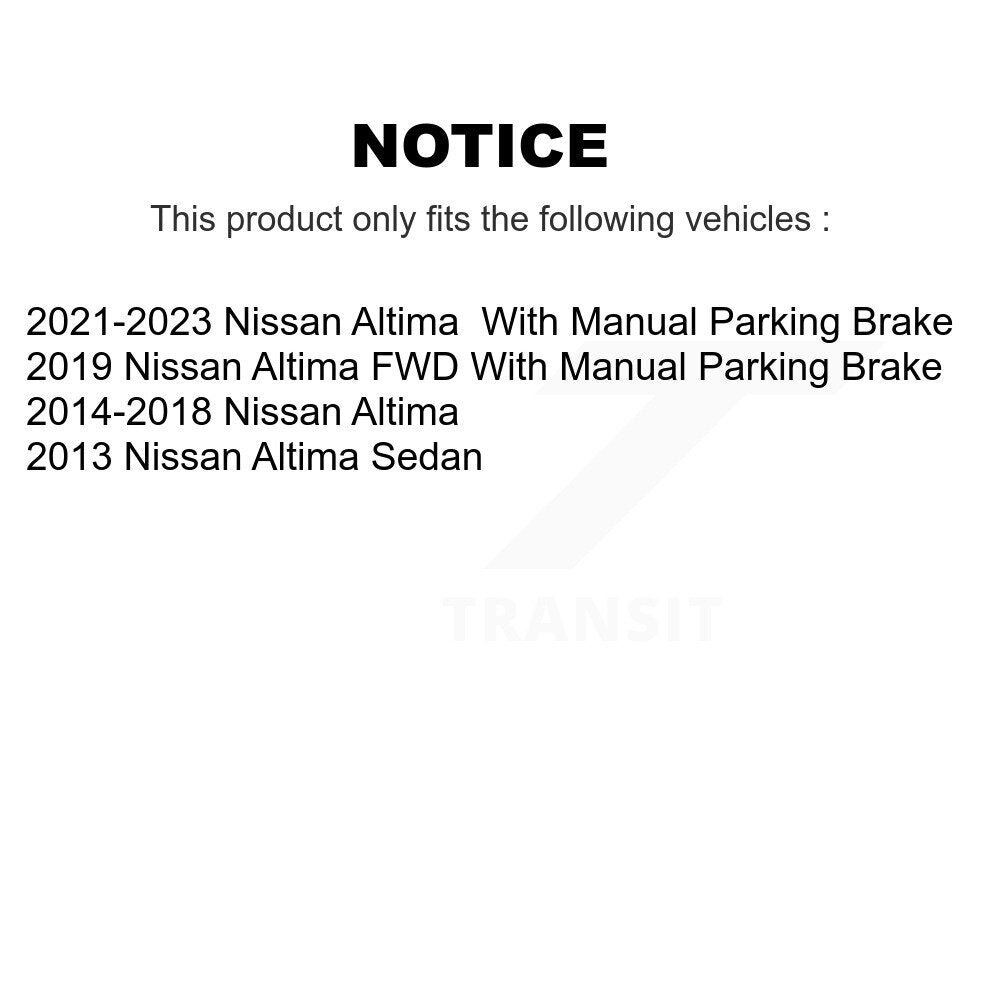 Front Rear Ceramic Disc Brake Pads And Parking Shoes Kit For Nissan Altima KNN-101074