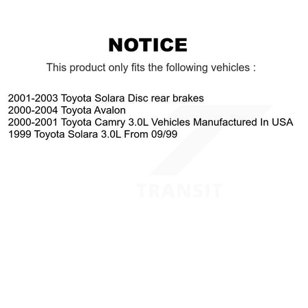 Front Rear Ceramic Disc Brake Pads And Parking Shoes Kit For Toyota Camry KNN-101103