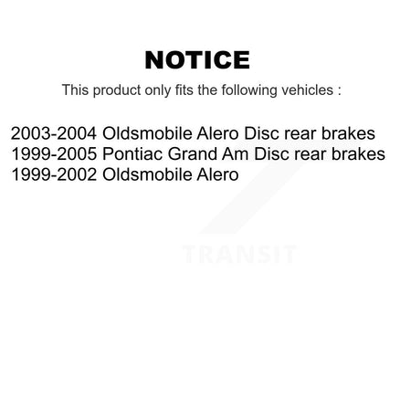 Front Rear Ceramic Disc Brake Pads And Parking Shoes Kit For Pontiac Grand Am KNN-101130