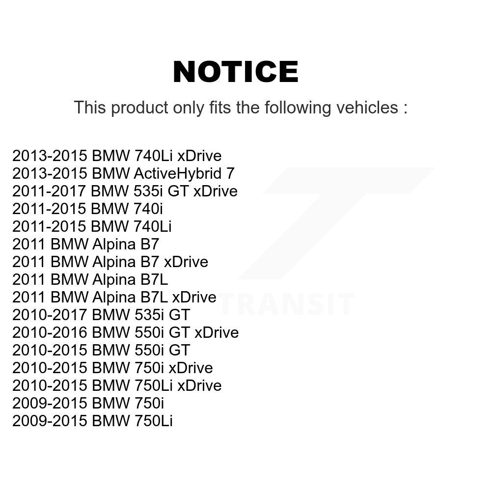 Front Rear Semi-Metallic Disc Brake Pads And Parking Shoes Kit For BMW 750i GT KNN-101163