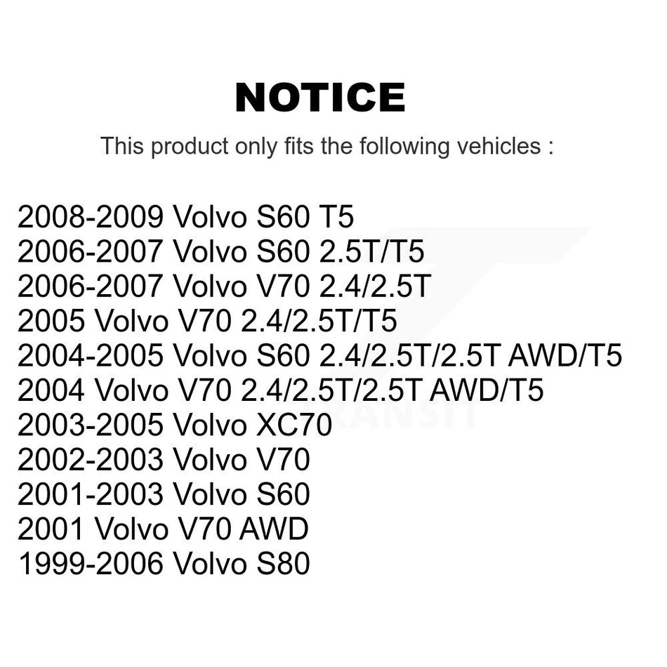 Front Rear Semi-Metallic Disc Brake Pads And Parking Shoes Kit For Volvo XC70 KNN-101212