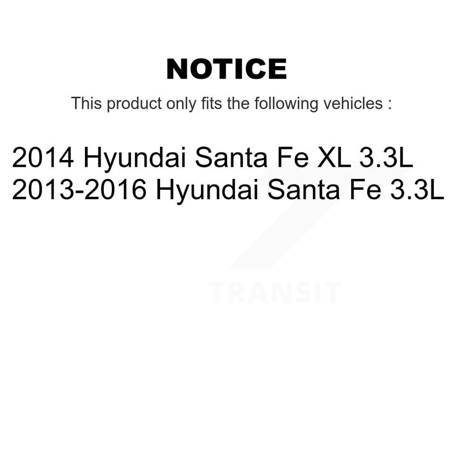 Front Rear Ceramic Disc Brake Pads And Parking Shoes Kit For Hyundai Santa Fe KNN-101315