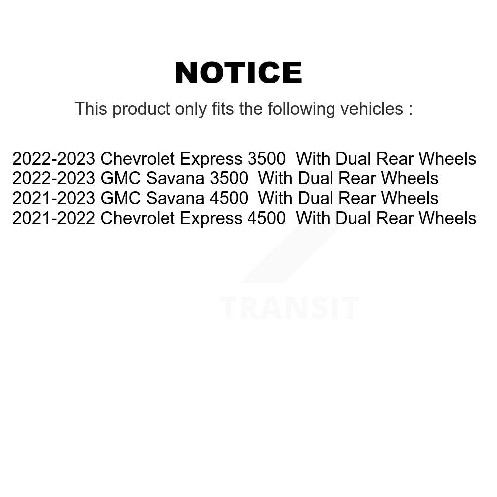Front Rear Semi-Metallic Disc Brake Pads And Parking Shoes Kit For GMC Savana KNN-101403