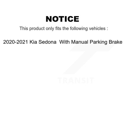 Front Rear Ceramic Disc Brake Pads And Parking Shoes Kit For Kia Sedona KNN-101428