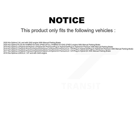 Front Rear Ceramic Disc Brake Pads And Parking Shoes Kit For Kia Optima KNN-101437