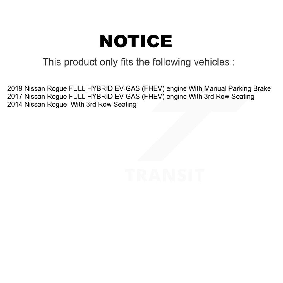 Front Rear Ceramic Disc Brake Pads And Parking Shoes Kit For Nissan Rogue KNN-101493