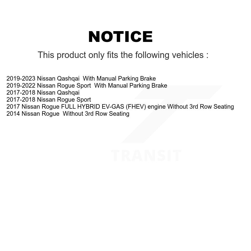 Front Rear Ceramic Disc Brake Pads And Parking Shoes Kit For Nissan Rogue KNN-101495