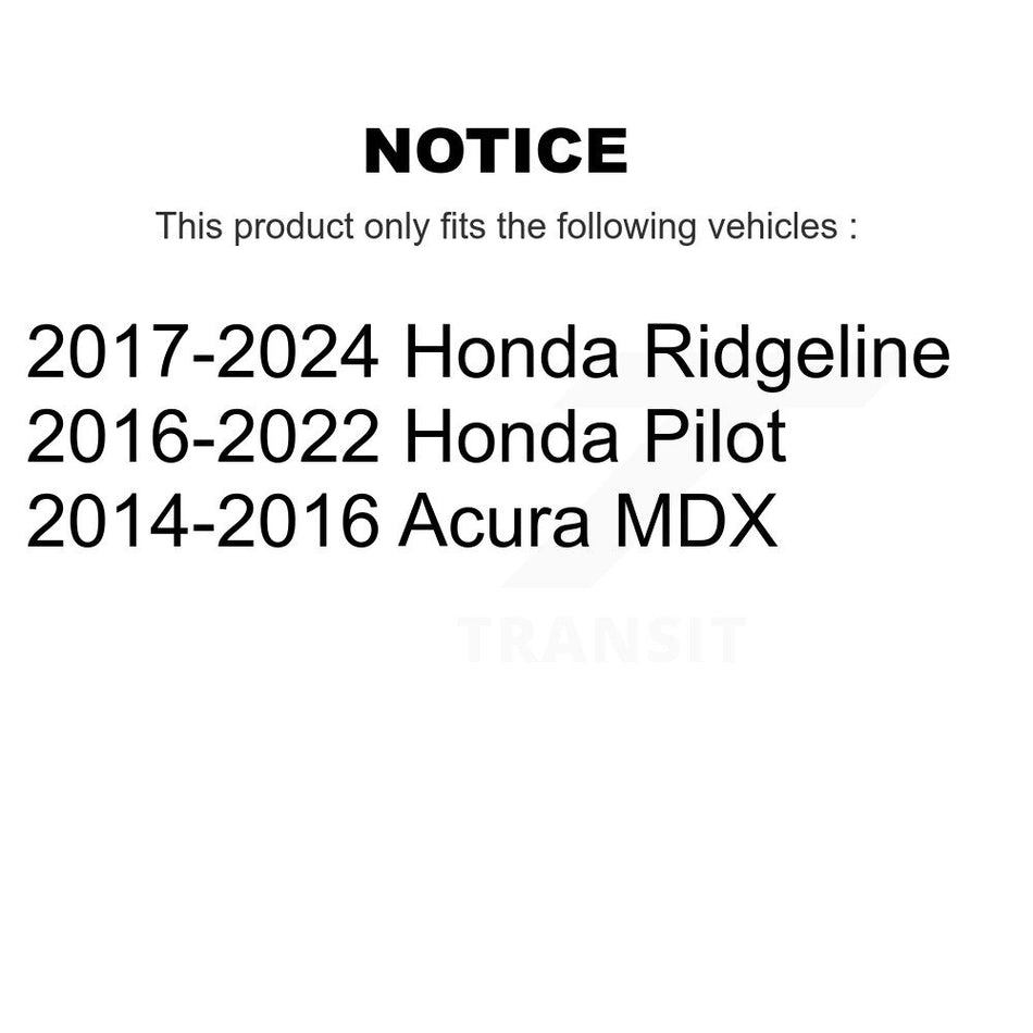 Front Rear Ceramic Disc Brake Pads And Parking Shoes Kit For Honda Pilot Acura KNN-101530