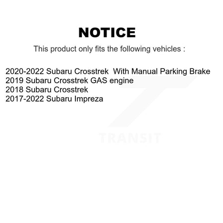 Front Rear Ceramic Disc Brake Pads And Parking Shoes Kit For Subaru Crosstrek KNN-101546