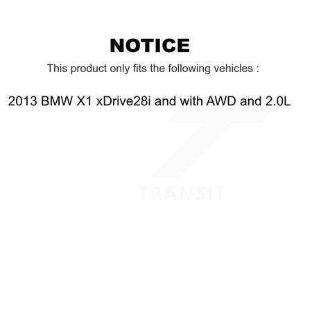 Front Rear Ceramic Disc Brake Pad Wear Sensor Kit For 2013 BMW X1 xDrive28i with AWD 2.0L KNW-100040