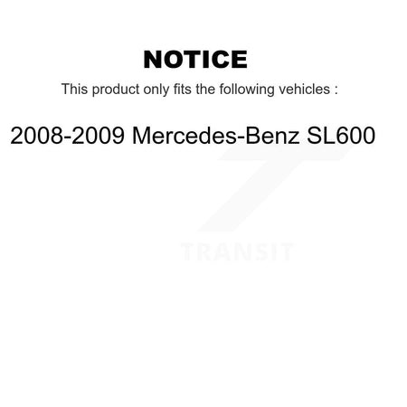 Front Rear Ceramic Disc Brake Pads And Wear Sensors Kit For 2008-2009 Mercedes-Benz SL600 KNW-100072