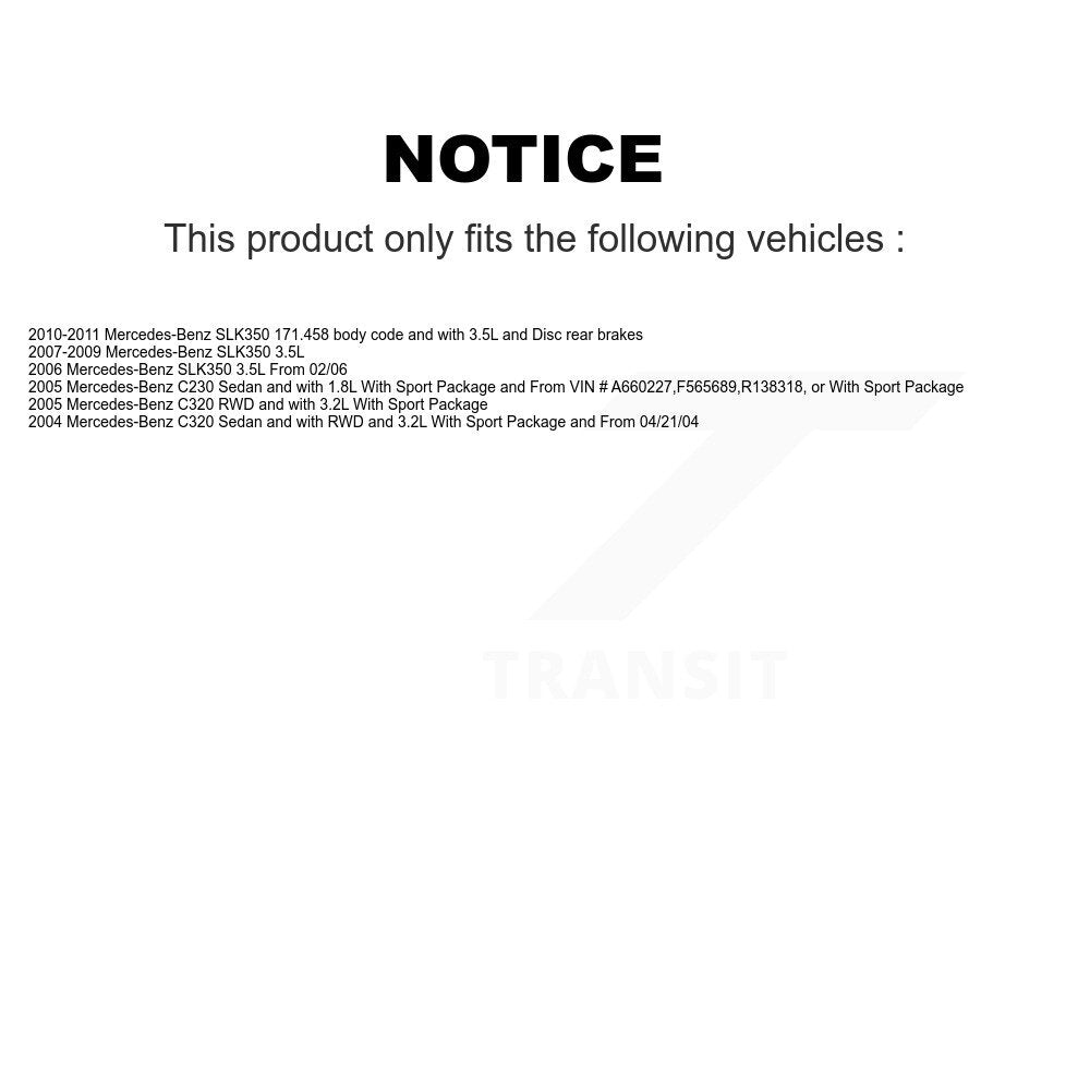 Front Rear Ceramic Disc Brake Pads And Wear Sensor Kit For Mercedes-Benz SLK350 C230 C320 KNW-100123