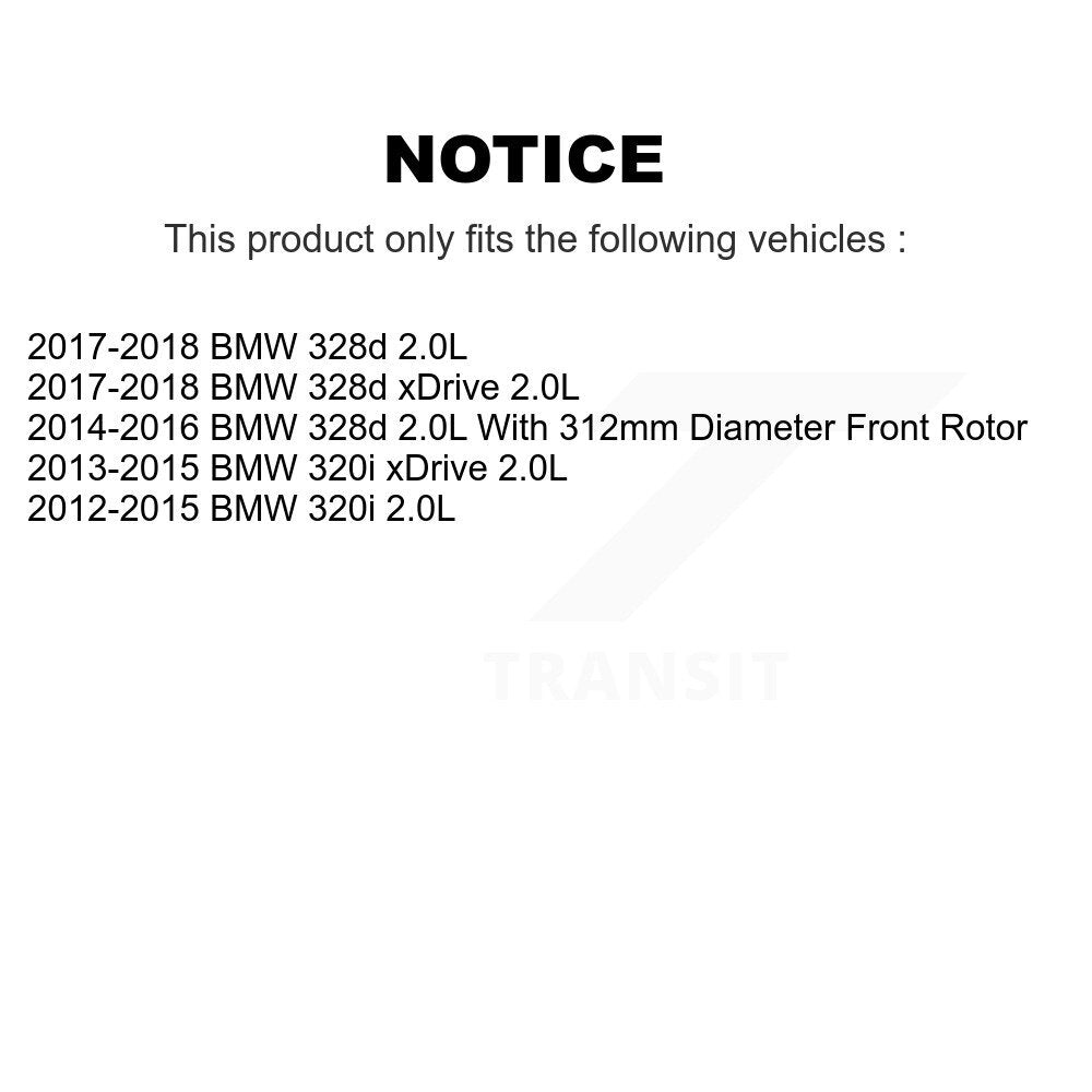 Front Rear Ceramic Disc Brake Pads And Wear Sensors Kit For BMW 320i xDrive 328d 2.0L KNW-100139