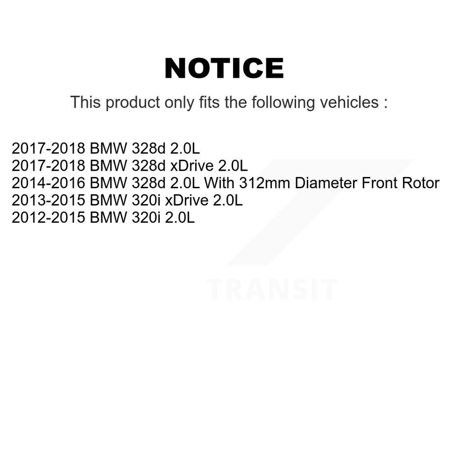 Front Rear Ceramic Disc Brake Pads And Wear Sensors Kit For BMW 320i xDrive 328d 2.0L KNW-100139