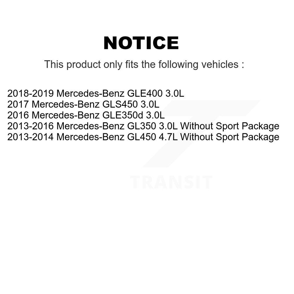 Front Rear Ceramic Brake Pads Wear Sensor Kit For Mercedes-Benz GLE400 GL350 GLS450 GL450 KNW-100157