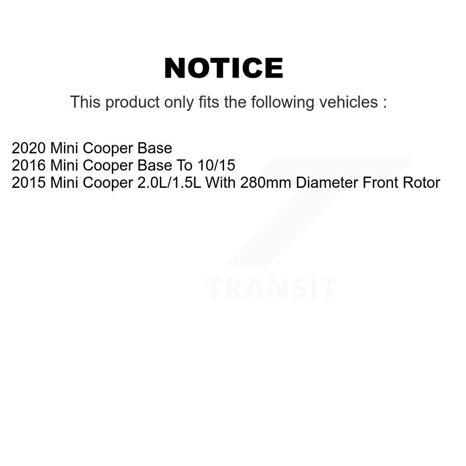 Front Rear Ceramic Disc Brake Pads And Extra Wear Sensors Kit For Mini Cooper KNW-100220