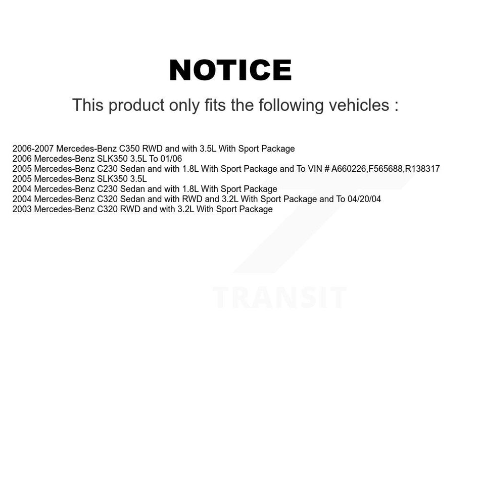 Front Rear Ceramic Disc Brake Pad Wear Sensor Kit For Mercedes-Benz C230 SLK350 C320 C350 KNW-100331
