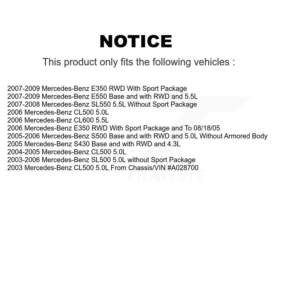 Front Rear Ceramic Brake Pad Wear Sensor Kit For Mercedes-Benz E350 SL500 SL550 E550 S500 KNW-100335