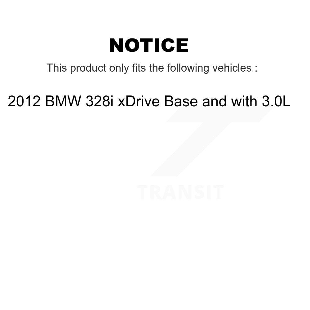 Front Rear Ceramic Disc Brake Pad Wear Sensor Kit For 2012 BMW 328i xDrive Base with 3.0L KNW-100355