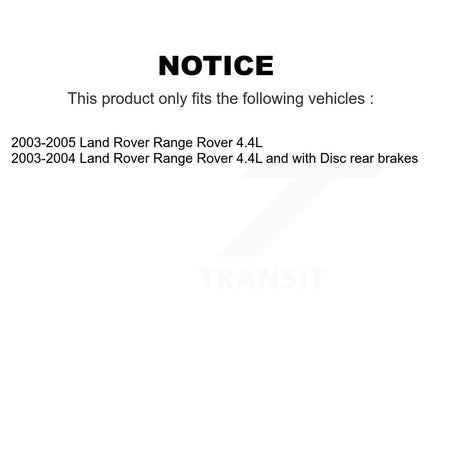 Front Rear Ceramic Disc Brake Pads And Wear Sensors Kit For Land Rover Range KNW-100364