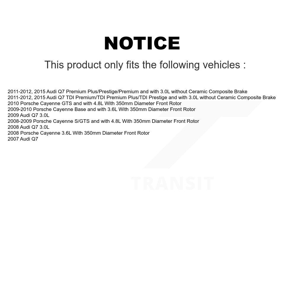 Front Rear Ceramic Disc Brake Pads And Wear Sensors Kit For Audi Q7 Porsche Cayenne KNW-100380