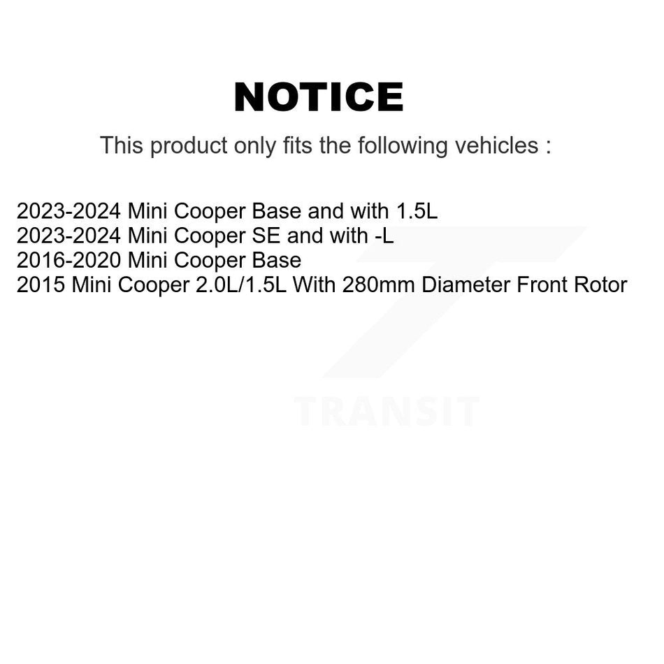 Front Ceramic Disc Brake Pads And Wear Sensors Kit For Mini Cooper KNW-100566
