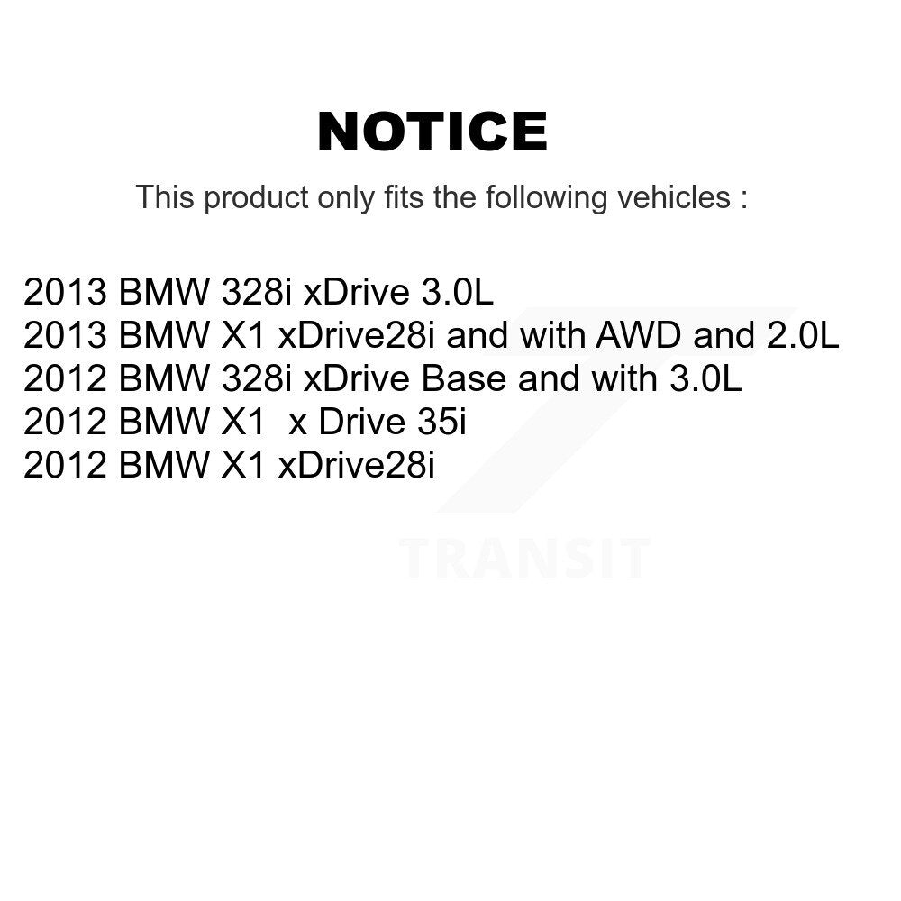 Front Ceramic Disc Brake Pads And Wear Sensors Kit For BMW 328i xDrive X1 KNW-100660
