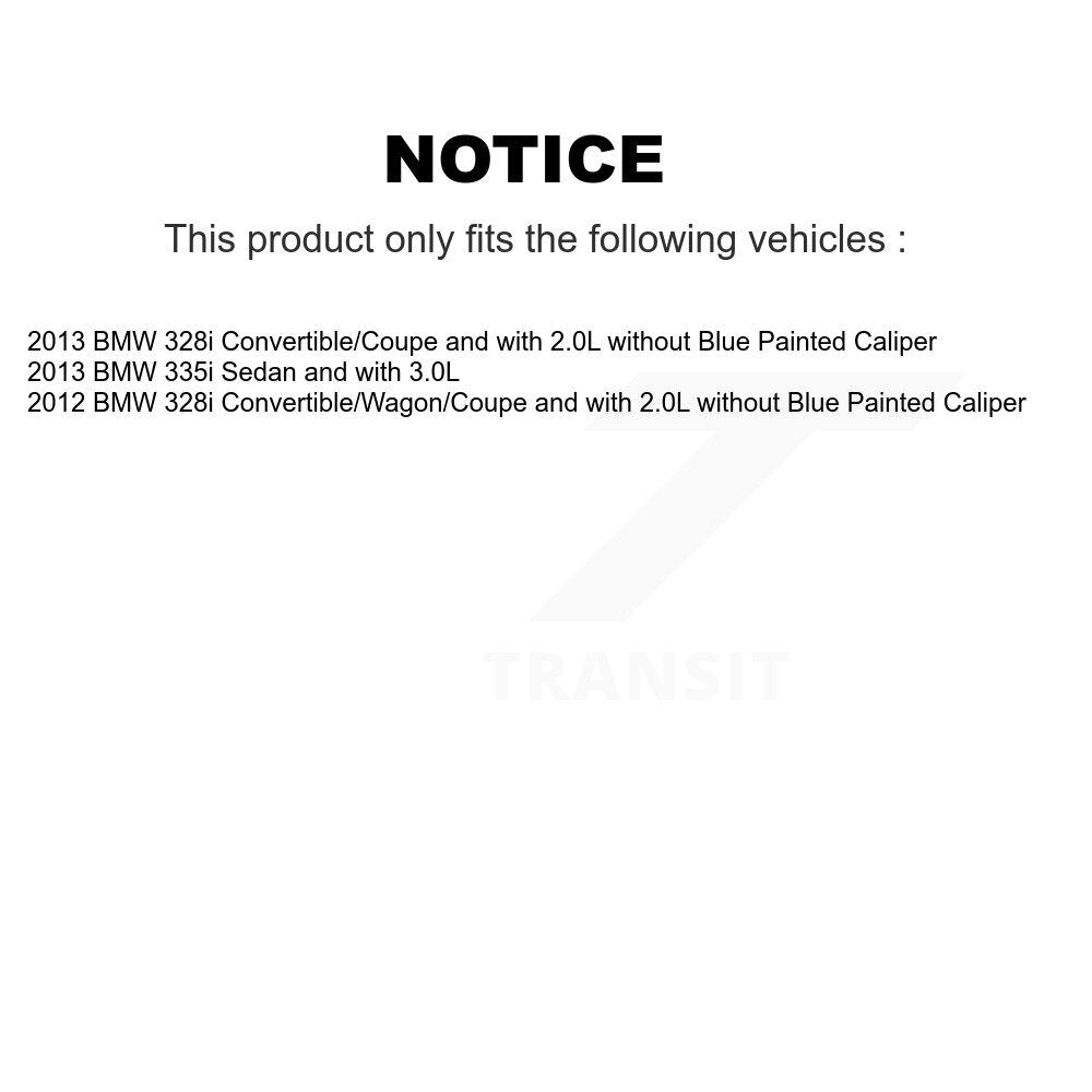 Front Ceramic Disc Brake Pads And Wear Sensors Kit For BMW 328i 335i KNW-100665