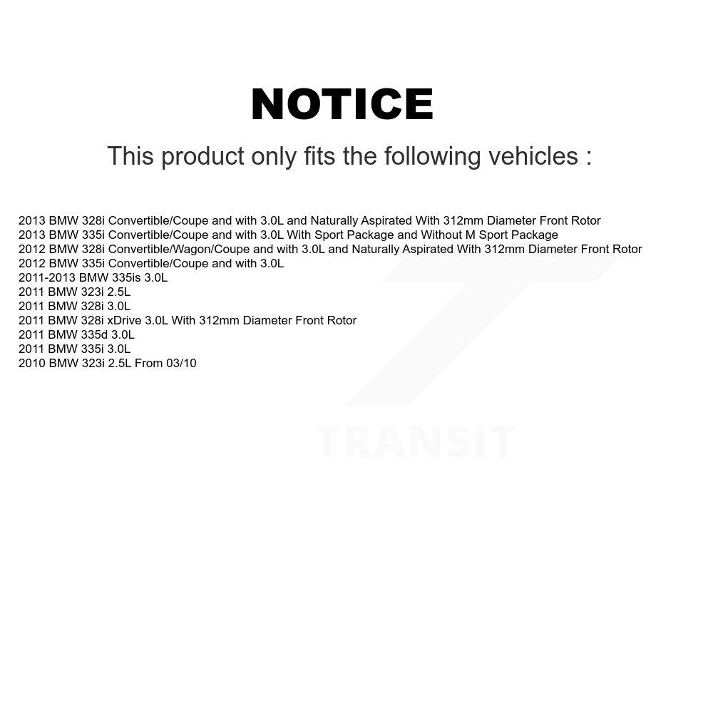 Front Ceramic Disc Brake Pad And Wear Sensor Kit For BMW 328i xDrive 323i 335i 335is 335d KNW-100667