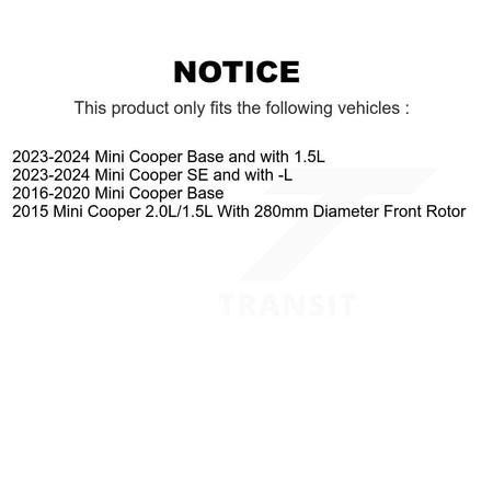 Front Ceramic Disc Brake Pads And Wear Sensors Kit For Mini Cooper KNW-100707