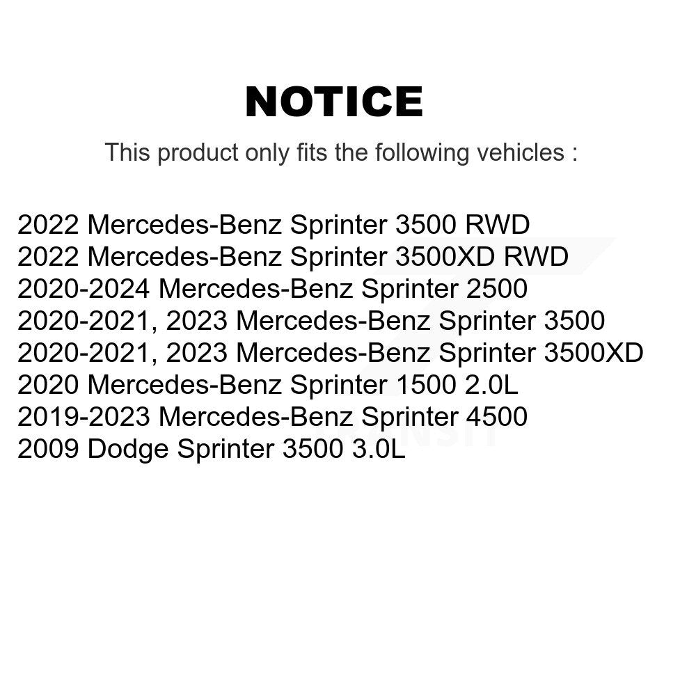 Front Ceramic Brake Pad & Extra Wear Sensor Kit For Mercedes-Benz Sprinter 2500 3500 4500 KNW-100777