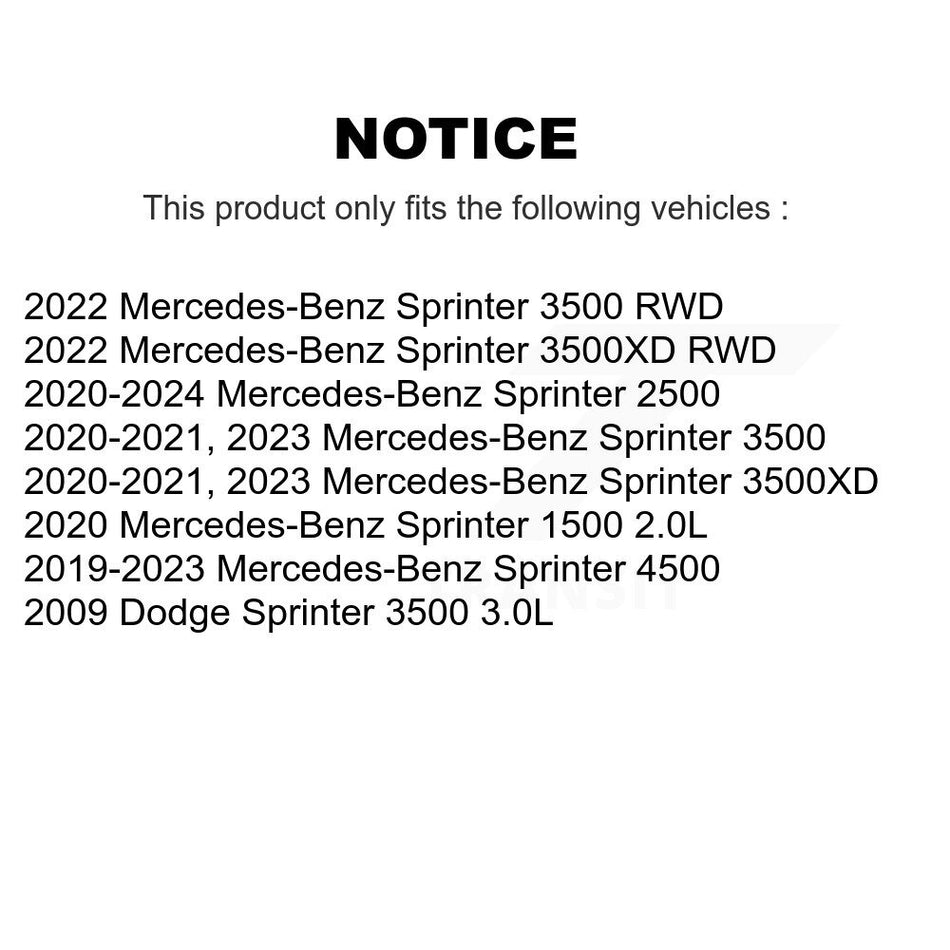 Front Ceramic Brake Pad & Extra Wear Sensor Kit For Mercedes-Benz Sprinter 2500 3500 4500 KNW-100777