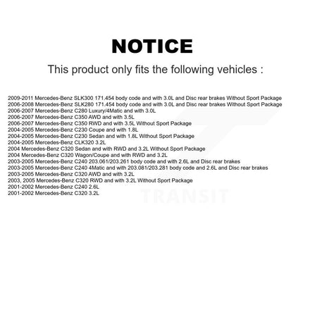 Front Ceramic Brake Pad Wear Sensor Kit For Mercedes-Benz C240 C230 C280 C320 SLK280 C350 KNW-100799