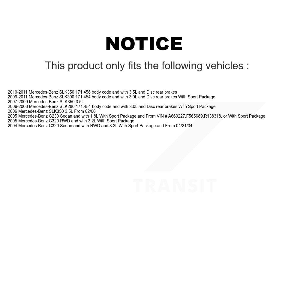 Front Ceramic Brake Pads Wear Sensor Kit For Mercedes-Benz SLK350 C230 SLK280 SLK300 C320 KNW-100800
