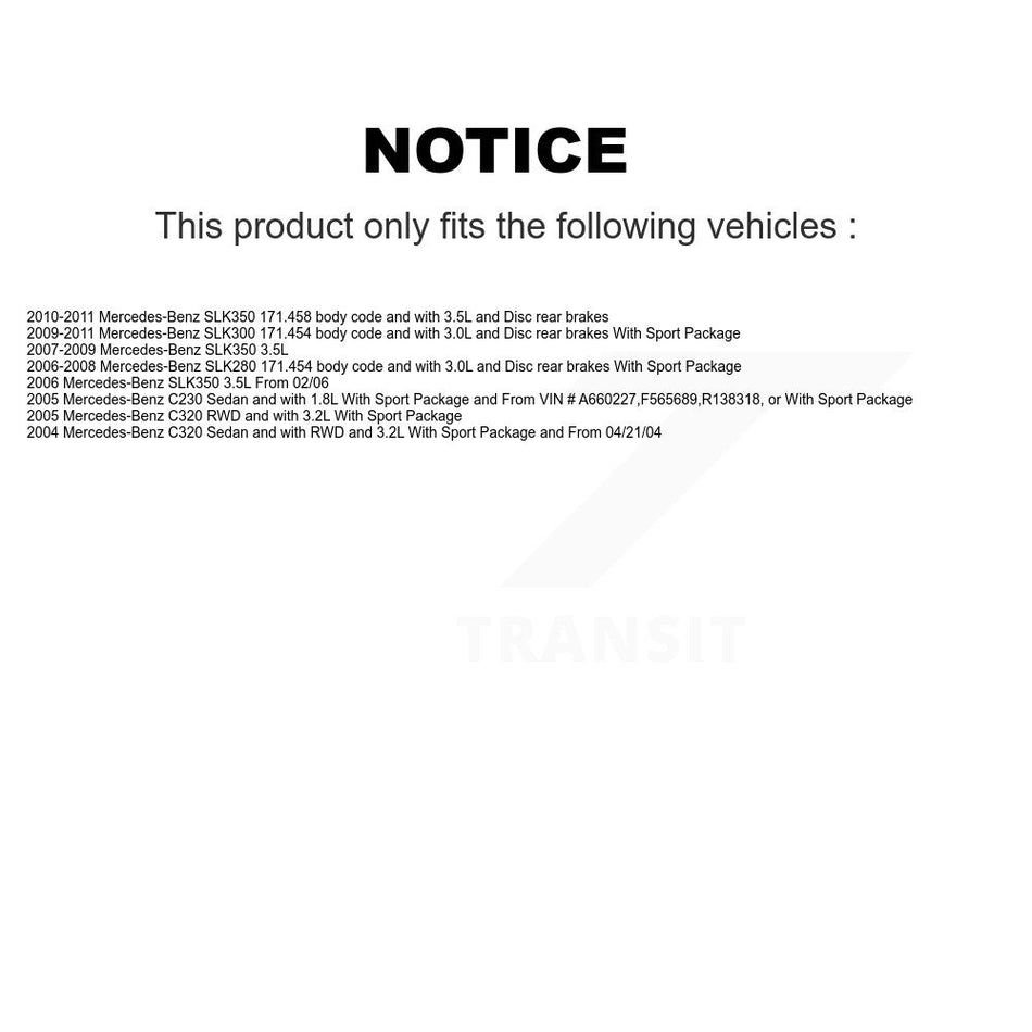 Front Ceramic Brake Pads Wear Sensor Kit For Mercedes-Benz SLK350 C230 SLK280 SLK300 C320 KNW-100800