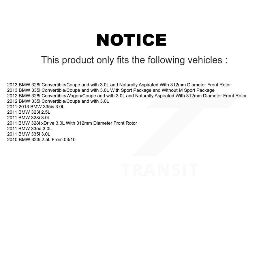 Front Ceramic Disc Brake Pad And Wear Sensor Kit For BMW 328i xDrive 323i 335i 335is 335d KNW-100815