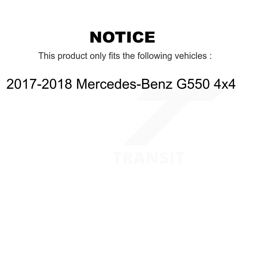 Front Ceramic Disc Brake Pads And Wear Sensors Kit For 2017-2018 Mercedes-Benz G550 4x4 KNW-100833