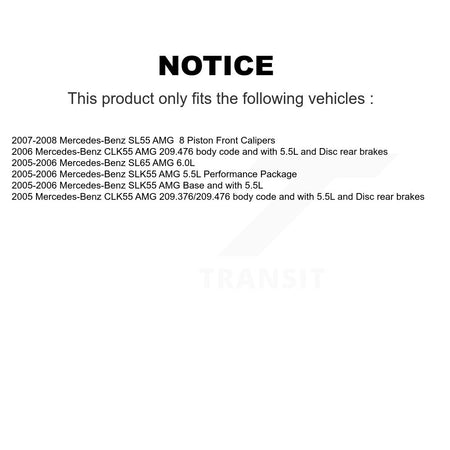 Rear Ceramic Disc Brake Pad & Wear Sensor Kit For Mercedes-Benz SLK55 AMG SL55 SL65 CLK55 KNW-100910