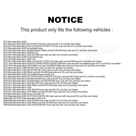Rear Ceramic Brake Pad And Wear Sensor Kit For Mercedes-Benz C300 GLK350 GLK250 E350 C350 KNW-100937
