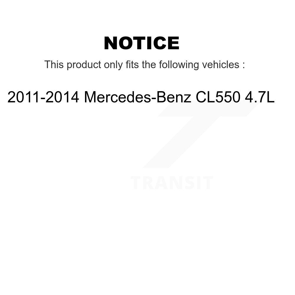 Rear Ceramic Disc Brake Pads And Wear Sensors Kit For 2011-2014 Mercedes-Benz CL550 4.7L KNW-100940