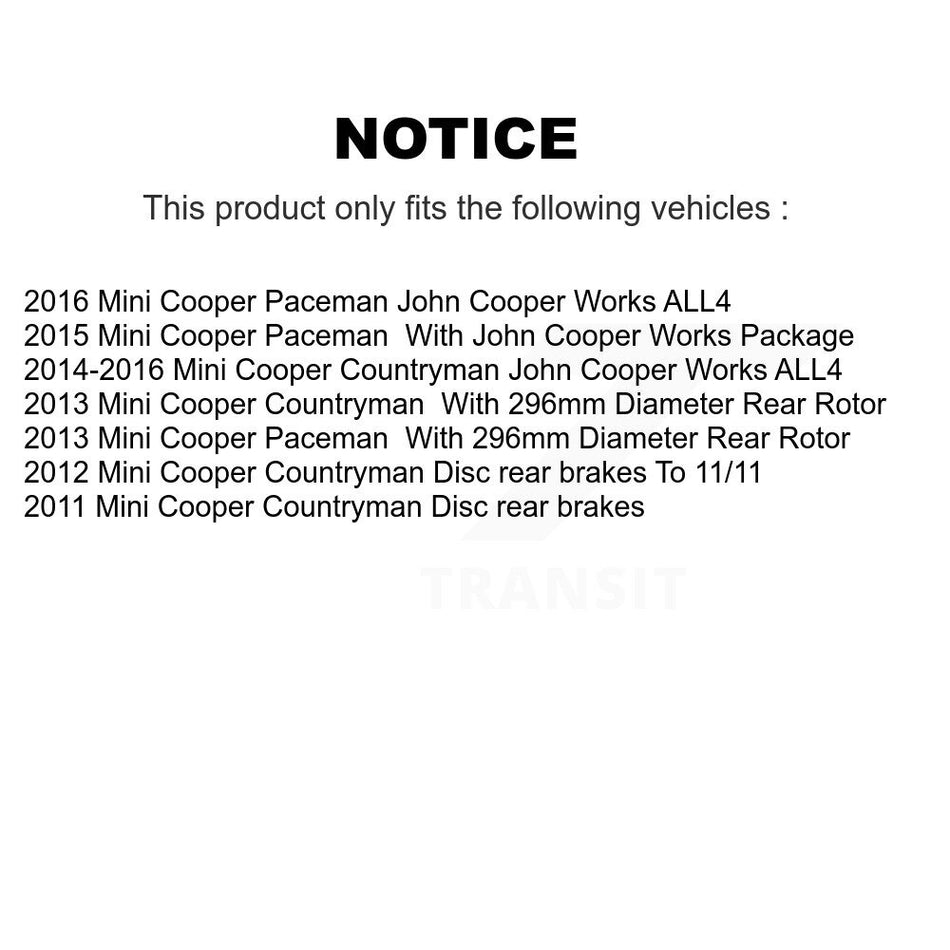 Rear Ceramic Disc Brake Pads And Wear Sensors Kit For Mini Cooper Countryman Paceman KNW-100979