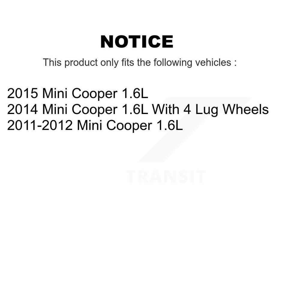 Rear Ceramic Disc Brake Pads And Wear Sensors Kit For Mini Cooper 1.6L KNW-100982