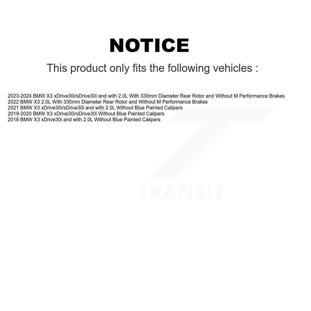 Rear Ceramic Disc Brake Pads And Wear Sensors Kit For BMW X3 KNW-100992