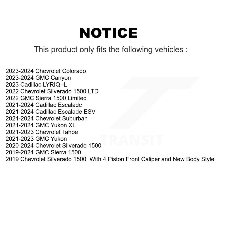 Rear Ceramic Brake Pad & Extra Wear Sensor Kit For GMC Chevrolet Silverado 1500 Sierra XL KNW-101012